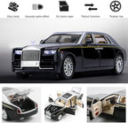 1/24 Diecast Car Model Rolls-Royce Phantom Toy Car, Alloy Collectible Phantom Replica Pull Back Model Car Vehicles with Sound and Light for Kids Boys Girls Birthday Gift