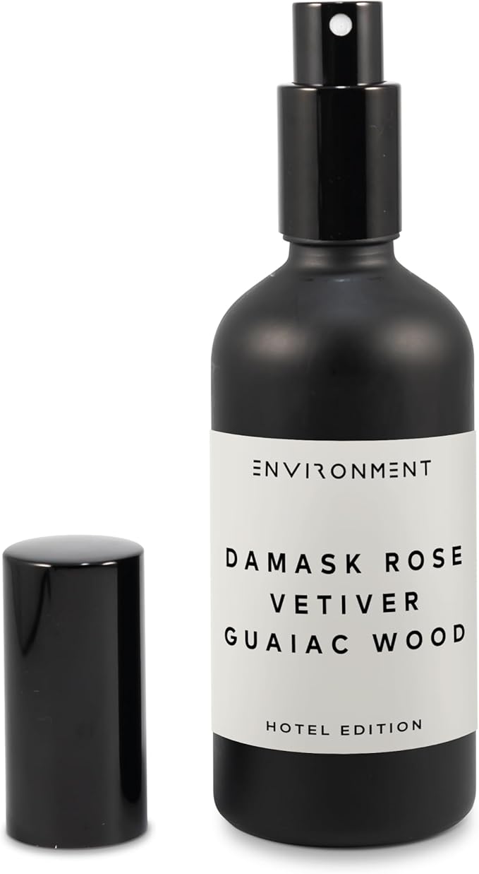 ENVIRONMENT Inspired by 5-Star Hotels FMT Room Spray, 100ml Air Freshener (Damask Rose | Vetiver | Guaiac Wood) Home Fragrance Accessories, Room Perfume, Room Deodorizer, Vegan & Cruelty-Free
