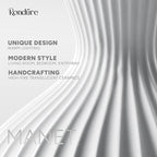 RONDURE 11.6" Modern Ceramic Table Lamp, Modern Bedside Lamps for Bedroom, Living Room and Nightstand, White Translucent Ceramic Shade, Warm Ambient Lighting, Home Decor