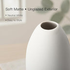 BEAHOT Ceramic Vases Set of 3, Modern Decorative Flower Vases for Living Room