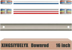 16" Ceiling Fan Downrod, 【1 Outside Diameter】 Brushed Nickel Extended Downrod, including 4 Wire Connectors and 5 Extension Wires (No Threads)