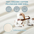 USlixury Buckwheat Pillow with Organic Pillowcase - Adjustable Buckwheat Hull Pillow, Buckwheat Pillows for Sleeping with Firm Support, Buckwheat Neck Pillow for Side Back Sleepers, 15"x19", Beige