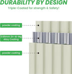 Raised Garden Bed Kit 8×2×1.4 FT Magnesium-Aluminum-Zinc Stainless Steel Metal Planter Box for Planting Outdoor Plants Vegetables (Beige)
