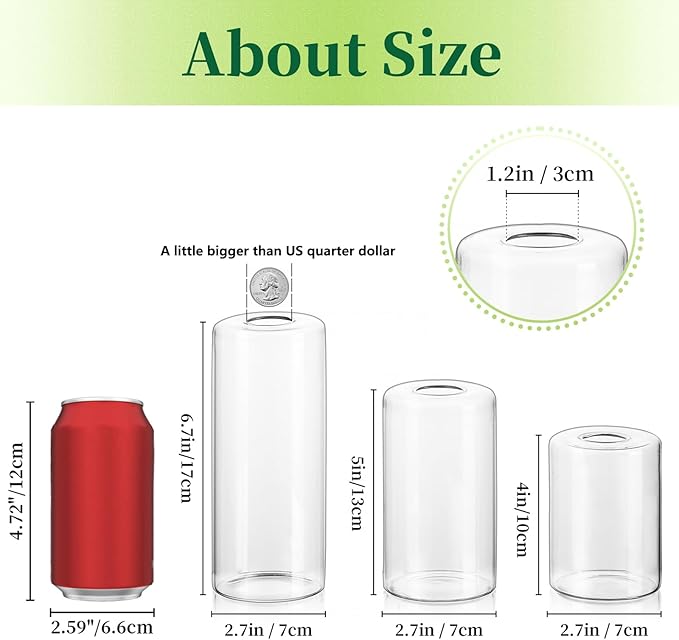 Small Glass Bud Vases for Centerpieces – Hewory 24pcs Clear Blown Single Flower Vases Bulk, Modern Mini Cylinder Vase Set for Wedding Anniversary Birthday Party Events Home Living Room Table Decor