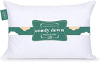 ComfyDown Premium Feather and Down ComfyPlush Supportive Bed Pillow for Sleeping, Luxury Diemend Quilted Cotton Cover, Made in USA, King Size, Medium Firm