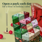 Folkulture Advent Calendar 2025 - Pack of 24 Incense Sticks for Gifts | Pack of 240 - Organic, Non-Toxic, Slow Burning Inscense for Women |