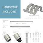 Curtain Rods for Windows 16 to 170 Inches Adjustable Length 1 Inch Diameter Window Curtain Rod with Aluminium End Cap, Brushed Nickel