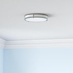 12 Inch 36W LED Ceiling Lights, 2700K/3000K/4000K/5000K/6500K Adjusted Flush Mount Ceiling Light, 3000LM Super Bright Dimmable Brushed Nickel Lighting Lamp Fixture for Bedroom Bathroom Dining, 2-Pack