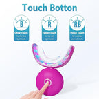 BESTEK Teeth Whitening Kit – 32X LED Light, 10-Min Fast Whitening, 4 Tubes of 35% Carbamide Peroxide Gel, Removes Coffee, Wine & Tobacco Stains - Red