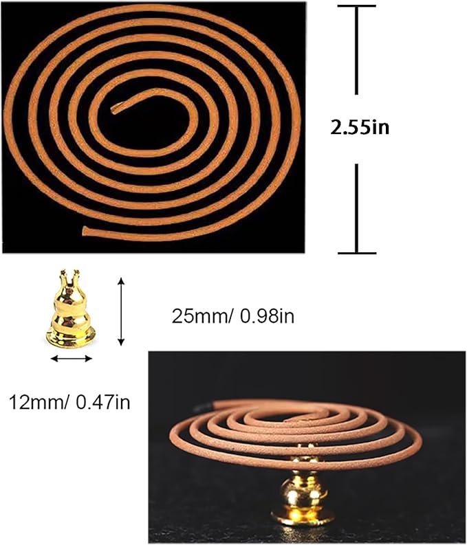 Lavender Coils Incense (48 PCS) Spiral Incense Coil Incense Holder Burner, Natural Chinese Incenses Coils Spiral Design for Long-Lasting Fragrance