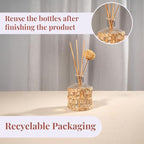 Folkulture Reed Diffusers for Home, 5 oz | Linen Scent Diffuser Oil with Sticks for Bathroom Decor Accessories, Living Room, Office, Desk| Natural Essential Oils | Housewarming Gifts | Sunkissed