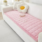 Couch Cover for Dogs Washable, Fuzzy Pet Couch Covers for 3 Cushion Sofa Pet Friendly, Non Slip Sofa Cover (Pink, 27.6" x 59"/70 x 150cm)