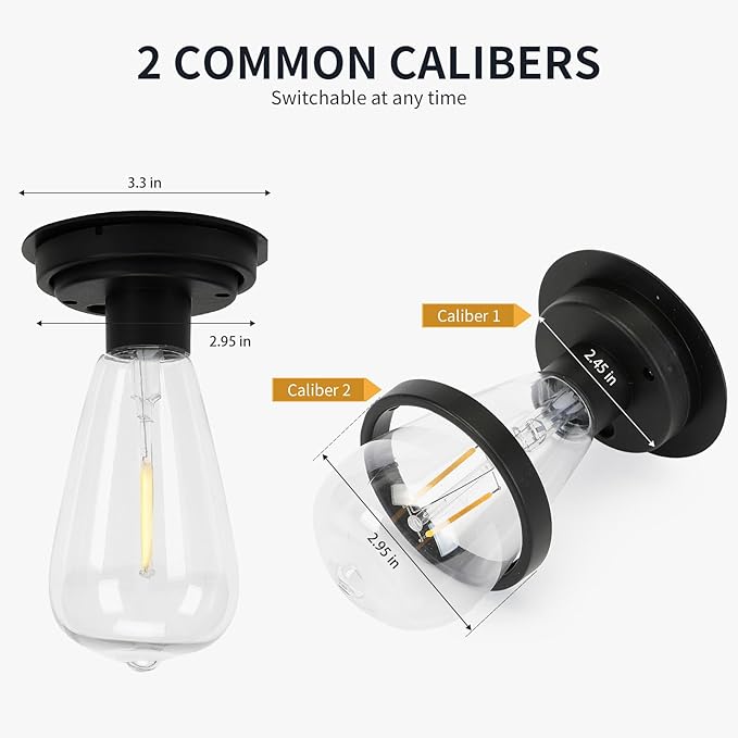 Replacement Solar Light Parts-Solar Lanterns Outdoor Waterproof Two Sizes for Versatile Switching 2 Pack They Can Serve As Accessories Or Stand Alone As Lanterns