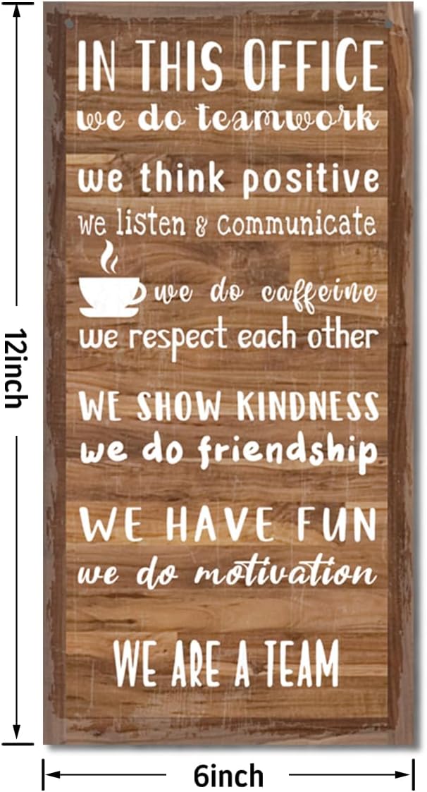 We Are A Team Motivational Signs - Hanging Wooden Team Gift, Quotes Wall Art For Leader I1