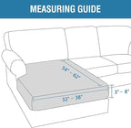 H.VERSAILTEX Velvet Stretch Individual Chaise Cover Sectional Couch Covers for L Shaped Sofa Both Left/Right Furniture Protector Seat Cushion Sofa Cover (1 Piece Chaise Cover, Porcelain)