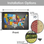 Funny Metal Tin Sign Vintage Usa Map License Plate Sign Garage Decor Map Poster License Plate Map Of The United States Usa Signs Garage Bar Home Office License Plate Decor