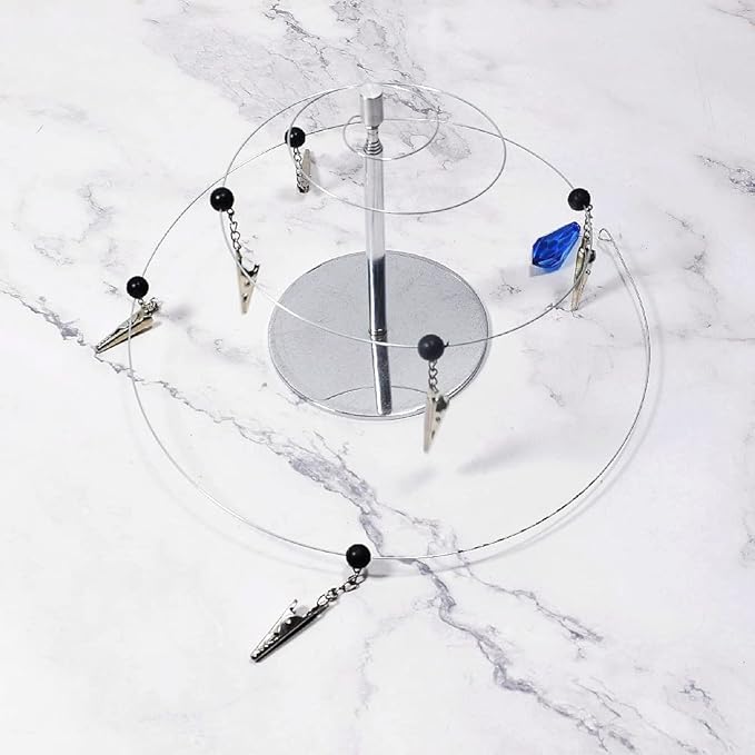 Mollytek Desktop Photo Holder With Clips - Postcard Gift Card Picture Display Stand - Spiral Romantic Design Photo Tree for Table Decor With Plated Wire and 6 Metal Clips