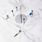 Mollytek Desktop Photo Holder With Clips - Postcard Gift Card Picture Display Stand - Spiral Romantic Design Photo Tree for Table Decor With Plated Wire and 6 Metal Clips