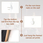 Aurlan Gothic Bloody Skull and Candles Framed Wall Art(40"x20"), Large Horror Dark Academia Halloween Skeleton Canvas Artwork, Modern Goth Spooky Creepy Ghost Decor for Home Office Bedroom