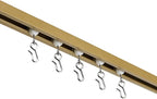 Curtain Track - Ceiling Mounted Curtain Rail for Curtains, Drapes, and Room Dividers - USA Made - Mini (4 Feet), Satin Brass