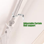 Frienda 6 Pcs Curtain Rod Brackets Adjustable Holder Wall for 1 Inch Diameter Curtain Rod General Bracket Hooks with Screws (Silver)