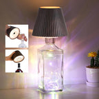 WILIT Wireless Bottle Lamp for Bar Decor, 3-Level Brightness Lampshades for Table Lamps, RGB Lamp for Bedroom, Table Decor for Living Room lamp, Cute Night Light for Women Gifts