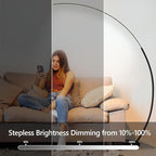 CHICLUX Arc Floor Lamp, Dimmable LED Floor Lamp with 3 Color Temperatures, Ultra Bright, Modern Standing Tall Lamp with Remote Reading Floor Lamp for Living Room Bedroom Office