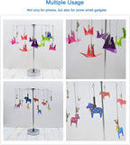 Mollytek Desktop Photo Holder With Clips Postcard Gift Card Picture Display Stand Decor Photo Tree Stand for Table Display Carousel Romantic Design with Plated Wire and 12 Photo Metal Clips