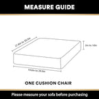 PrinceDeco Stretch Velvet Couch Cushion Cover,Soft Cushion Slipcover for Chair Cushion Furniture Protector Seat Cushion Sofa Cover Width Up to 29.5", Camel