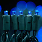 200 Count Blue Wide Angle LED Christmas Lights, 66 ft Green Wire UL Certified Commercial Grade 5mm Holiday String Light Set (Blue)