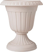 PL00TP Classic Traditional Plastic Urn Planter Indoor/Outdoor, 16" x 18", Taupe