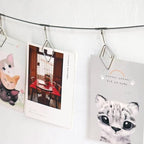TFu Wall Hanging Photo Display, DIY Picture Photo Frame String with 12 Clips for Hanging Photos Notes and Artworks …