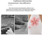 Handmade Ceramic Small vase Creative mini vase Home Decoration Ornament with 3D Floral Design (3D Flowers-Plum blossom1PCS)