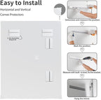 Mirrorons Beveled Mirror, Wall Mirror 40" x 32", Frameless Rectangle Bathroom Mirror with Beveled Edge, Hangs Horizontally or Vertically. Rounded Corner Tempered