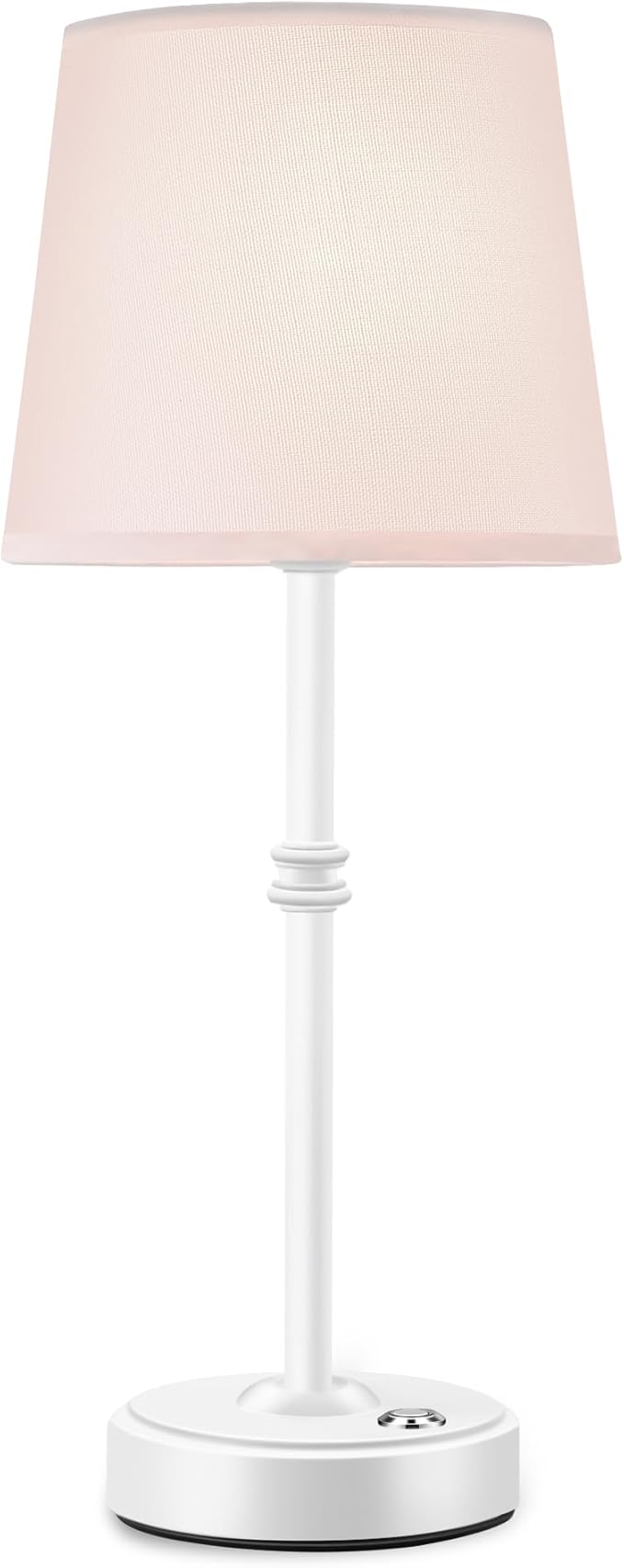 Rechargeable LED Cordless Table Lamp, 5200mAh Battery Operated, 3 Level Brightness, Portable Night Bedside Lamp, Ambient Desk Light for Home Decor, Patio, Restaurant, Dinningt (White)