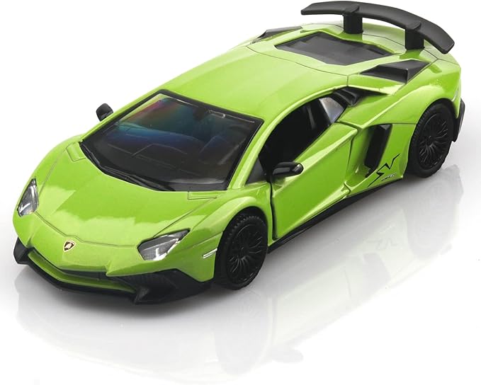 1/36 Scale Lamborghini Aventador LP750-4 SV Diecast Cars Models,Pull Back Vehicles Toy Cars,Cars Gifts for Boys Girls (Green)