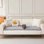 Couch Cover for Dogs Washable, Fuzzy Pet Couch Covers for 3 Cushion Sofa Pet Friendly, Non Slip Sofa Cover (Light Gray, 27.6" x 70.9"/70 x 180cm)