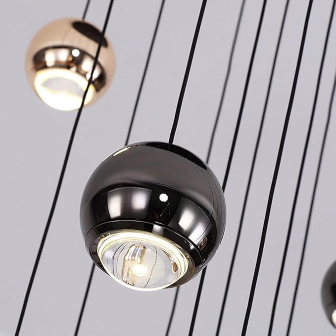 Chandeliers for Dining Room Flush Mount Dimmable Round Ceiling Light for Living Room 15 Lights Crystal Raindrop Chandelier D24''xH118''