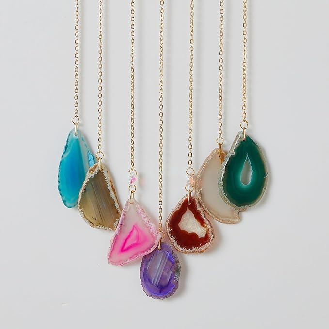 Rainbow 7 Agates Gemstone Dream Catcher 7 Chakras Tree of Life Dream Catcher with Healing Crystal Stones Handmade Dreamcatcher Wall Decor for Adults Boys Girls,Bedroom,Wedding,Garden,Bless Gift