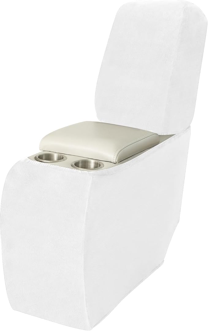 Arfntevss Sectional Recliner Couch Covers Velvet Corner Sectional Sofa Cover for Reclining Couch Stretch Soft L Shape Recliner Slipcover Washable Middle Console Protector (1 Console Cover, White)