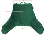 Nestl Reading Pillow for Kids, Small Bed Pillow, Back Pillow for Sitting in Bed, Memory Foam Chair Pillow, Reading & Bed Rest Pillows, Dark Green Back Pillow for Bed, Arm Pillow with Pockets