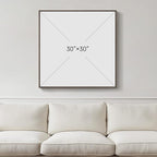 Framed Sage Green Abstract Wall Art, Modern Canvas Prints Artwork for Walls, Square Minimalist All Green Abstract Pictures for Living Room, Hallway, Fireplace, Bedroom, Home Office Wall Decor 30x30 In