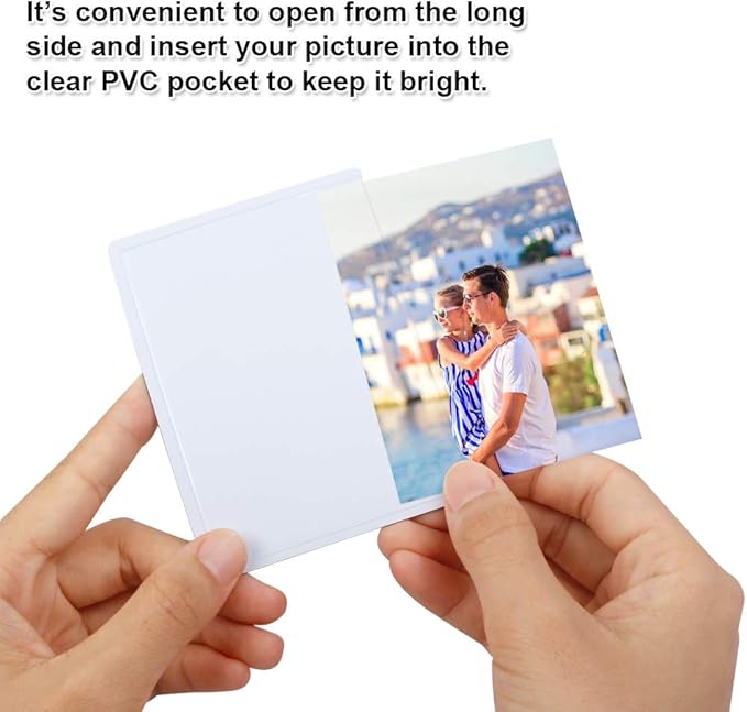 36 Pack Magnetic Picture Frame, Holds 2.5X3.5 Inches Photos Pictures, White Magnetic Photo Frames with Clear Pocket for Refrigerator,Fridge, Locker, Office Cabinet