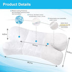 Side Sleeper Pillow Anti Wrinkle Aging Pillow Gel Shredded Memory Foam for Neck Pain Relief Pillow for Sleeping Side Back Stomach Sleeper Pillows (Regular White Style+Beige Nude Silk Pillowcase)
