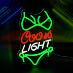 Crs Light Neon Signs for Wall Decor Beer Bar Signs for Man Cave Decor Green LED Neon Sign for Room Neon Light Sign for Wall Decor Birthday Party USB Powered