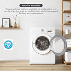 MIULEE 14x22 Pillow Inserts, Set of 2 Down Feather Throw Pillows for Couch Sofa Bed, Decorative Fluffy Throw Pillow Inserts Cotton Fabric,White