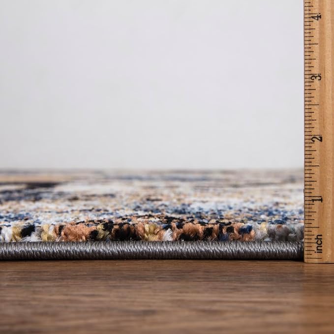 Keen Home Design Area Rugs - 2x16 Non-Shedding, Abstract Rugs for Kitchen, Living Room, Bedroom, Dining Room, Entryway - Size: 2'8" x 16', Multi