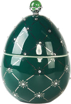 Christmas Candles | Scented Egg Candle with Pink Pepper, Sweet Chestnut and Vanilla | Elegant Christmas Decor & Gift | Warm Holiday Ambiance for Living Room |14 Cm | Green