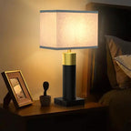 Touch Table Lamp for Bedroom 3 Way Dimmable 22''Bedside Lamp with USB A+C Nightstand Lamp for Living Room Office and Hotel Bulb Included