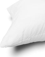 EDOW Throw Pillow Inserts, Set of 2 Lightweight Down Alternative Polyester Pillow, Couch Cushion, Sham Stuffer, Machine Washable. (White, 28x28)